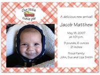 Cutie Pie Birth Announcements - Set of 20