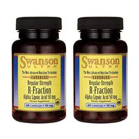 Swanson Regular Strength R-Fraction Alpha Lipoic Acid 50 Milligrams 60 Capsules (2 Pack)