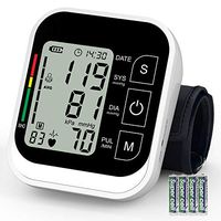 Blood Pressure Monitor,Ivkey Automatic Digital Upper Arm Blood Pressure Monitor and Heart Rate Pulse with Large Cuff for Home Use,Large 3.5" Display LCD,2 * 99 Memories(Battery Included)