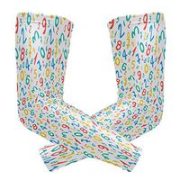 LEVEIS Numbers for School Arm Sleeves UV Protection for Men Women Sunblock Protective Gloves Running Golf Cycling Driving Long Arm Cover 1 Pair