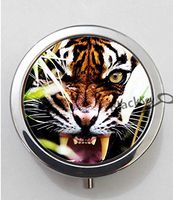 BlackKey Tiger Roar 3-Compartment Decorative Pocket Gift Box Case Organizer for Pill, Color 1-176