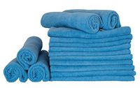 Microfiber Cleaning Cloth 200 Pack, 16x16, 300GSM Premium Quality (4 Colors Available) (Blue)