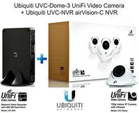Ubiquiti UVC-Dome-3 UniFi Video Camera 3-Pack + Ubiquiti UVC-NVR airVision-C NVR