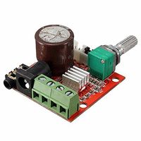 GUWANJI Mini Stereo AMP Audio Amplify Board Digital Portable Ampli Module 10W+10W Dual Channel Amplifier Class-D 12V DC Amplifier for PC Speaker Car Auto Motor Automotive Vehicle Motorcycle