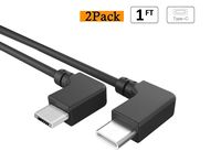 2 Pack Type C Cable to Micro USB OTG Cable 1ft Nylon Braised Right Angle Compatibel with DJI Mavic 2 Mavic 2 Zoom Mavic Pro Mavic Air DJI Spark, Black(Type C)
