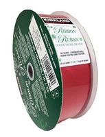 Kirkland Signature Wire-Edged Ribbons 17B09 1.5" 50 Yards Solid RED