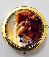 BlackKey Animal Lion 3-Compartment Decorative Pocket Gift Box Case Organizer for Pill, Color 2 -1843