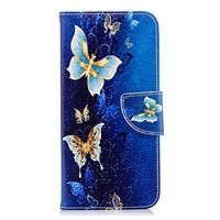 Huawei Y6 2018/Y6 Prime 2018 Case, Lomogo Leather Wallet Case with Kickstand Card Holder Shockproof Flip Case Cover for Huawei Y6 2018/Honor 7A - LOBFE12231#7