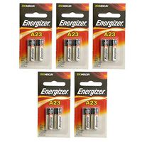 5x Energizer 2pk 12V Alkaline Batteries A23 Replaces N21, N21, RV08, RVO8, S21, V23GA, VR22, 1811A, 23A, 8F10R, 8LR32, 8LR932, A21, A23, BAT012, E23A, EL12, GP23A, K23A, L1028, LRV08, MN21, MN23, MS21