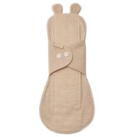 CHAONAO Organic Cotton Sanitary Day Pads Plus for Women - Reusable Menstrual Napkins of Natural Unscented Breathable Cloth, Hypoallergenic Non-Abrasive, 285mm,2PC