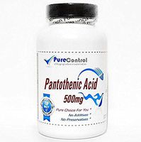 Pantothenic Acid 500mg // 200 Capsules // Pure // by PureControl Supplements