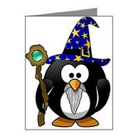 Note Cards (20 Pack) Little Round Penguin - Wizard