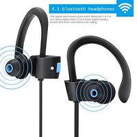 Bluetooth Headphones, Wireless Earphones in Ear Sports Earbuds with Built in Mic Stereo Sweatproof Noise Cancelling Headsets for Gym (8 Hours Play Time Sweatproof with IPX5 CVC 6.0 Max Compatibility)