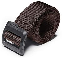 CQR Tactical (Pack of 1) Duty Nylon Webbing EDC Military Belt, Flip Tab(mzt01) - Brown, XL(w40-42)