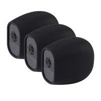 Silicone Skins for Arlo Pro and Arlo Pro 2 - Form Fitting Arlo Accessories Cover Case for Netgear Arlo Pro & Arlo Pro 2 Smart Security System Camera by OkeMeeo, Black, 3 Pack