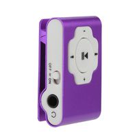 MP3 Player, Tuscom Mini Portable USB MP3 Player Support Micro SD TF Card 32GB, Clip Music Player, MP4 Player, Video/Media/Music Player for Sport and Music Lovers (Purple)
