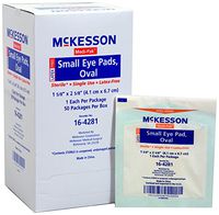 McKesson 16-4281 Medi-Pak Oval Eye Pad, 1-5/8" Width, 2-5/8" Length, 1.625" Width, 2.625" Length (Pack of 600)
