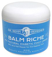 Dr. Rehm Remedies Balm Riche Diabetic, All Natural Foot Cream, 4.5 oz.