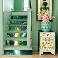 Stair Decoration Stickers Furniture Staircase Art Stickers Decals Home Décor Accents for Floor (K)