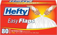 Hefty EZ Flaps Tall, 13 Gallon Kitchen Bags, 80 Count Boxes (Pack of 6)
