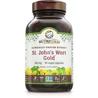 NutriGold St. John's Wort Gold (European Pharma Grade) (Clinically-proven), 300 mg, 90 Veggie Capsules