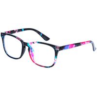 GEKKALE Blue Light Blocking Glasses for Men Women, Anti Blue Light Computer Reading Gaming Glasses, Anti Eyestrain UV Filter Lens Lightweight Frame Eyeglasses (Flower-Square)