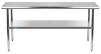 AmGood 30" X 60" Stainless Steel Work Table with Undershelf | NSF Certified | Kitchen Island | Restaurant Food Prep | Laundry Utility Bench | Garage Work Station