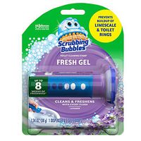 Scrubbing Bubbles Fresh Gel Toilet Bowl Cleaning Stamps, Gel Cleaner, Helps Prevent Limescale and Toilet Rings, Lavender Scent, 6 Stamps
