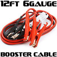 XtremepowerUS Heavy Duty Auto Jumper Cables 12ft 500a 6-Gauge Wire Booster Cable Jumper Battery Emergency Car Van Truck