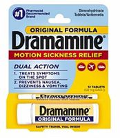 Dramamine Motion Sickness Relief, Original Formula, Tablets 12 ea (Pack of 8)