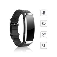 16GB Voice Recorder Wristband Bracelet BestRec Digital Audio Activated Recording Device for Lectures, Meetings, Class, Portable MP3 Player, Voice Recorder Watch Without Display Function, Silver Dial