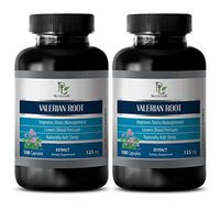 Nerve Supplement - Valerian Root Extract 125 MG - Valerian caps - 2 Bottle 200 Capsules