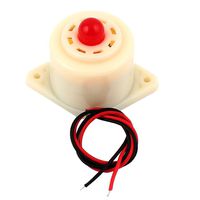 uxcell DC 24V Red Light Flash Intermittent Sound Beep Alarm Electronic Buzzer