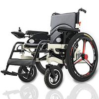 Electric Wheelchair Foldable Lightweight Elderly Disabled Scooter, Hand/Electric Dual-use