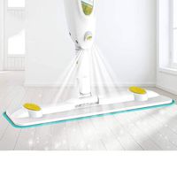 Spray Mop, Squeegee and Window Scrubber with Spray Head, Floor Wet Mop with 350ml Refillable Bottle, 360° Rotation Flat Dust Mop for Hardwood and Tile Floor Cleaning