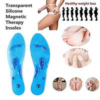 Acupressure Magnetic Massage Foot Therapy Reflexology Pain Relief Shoe Insoles Washable and Cutable 2 Pair (Blue)