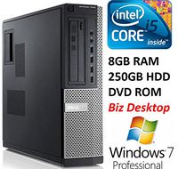 Dell Optiplex 7010 SMT Premium Business Desktop PC, Intel Core i5 Processor 3.2GHz, 8GB DDR3 RAM, 250GB HDD, DVD ROM, Windows 7 Professional (Renewed)