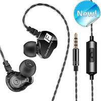 YSCENL in Ear Monitors,Headphones 10 Driver in Earphone 4BA+1DD Dynamic Armature Earbuds HiFi Bass Headset Noise Cancelling Ear Monitors Hybrid (Black)