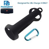 Silicone Case for JBL Charge 4 Portable Waterproof Wireless Bluetooth Speaker by Pushingbest (Black)