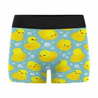 INTERESTPRINT Boxer Briefs Men's Underwear Yellow Rubber Ducks XXL