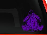 Eeyore Sit - Cartoon Decal Vinyl Car Wall Laptop Cellphone Sticker 5.5 inches (purple)