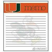 The Fanatic Group Miami Hurricanes Memo Note Pad - 2 Pads