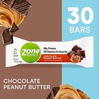 ZonePerfect Protein Bars, Chocolate Peanut Butter, 14g of Protein, Nutrition Bars With Vitamins & Minerals, Great Taste Guaranteed, 30 Bars