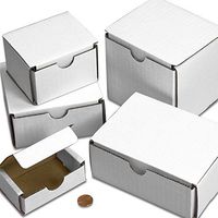 White Tuck Top Mailer Boxes 6-1/2" X 3-5/8" X 2 1/2" | Quantity: 100