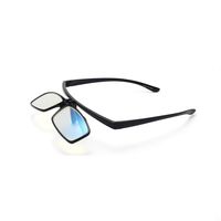 Liansan Flip Up Lens Anti Glare Blue Light PC Computer Reading Glasses for Men and Women Black +200