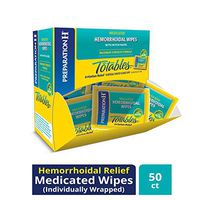 Preparation H (50Count) Flushable Medicated Hemorrhoid Wipes, Maximum Strength Relief with Witch Hazel & Aloe, Irritation Relief Wipes to Go