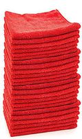 Grade Microfiber All-Purpose Superior Microfiber Towels! Large 16"X16" 330GSM Heavyweight - Ideal for TV Screens, Laptops, Windows, Mirrors, Cell Phones, Glasses and More! (Red, 12 Pack)