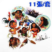 11 Pieces/lot Moana Maui Waialik Heihei Sticker for Car Laptop Bicycle Notebook Backpack Waterproof Stickers Toy Stickers