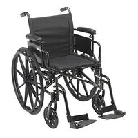 Drive Medical Cruiser X4 Lightweight Dual Axle Wheelchair with Adjustable Detachable Arms, Desk Arms, Swing Away Footrests, 16" Seat