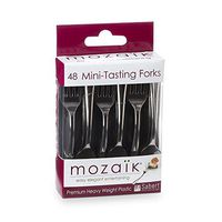 Mozaik MMTF48-S Recyclable Tasting Forks, Silver